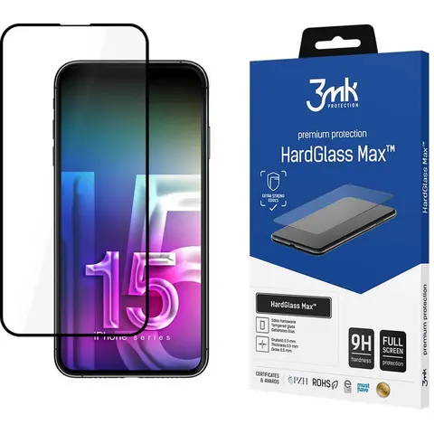 Apple iPhone 15 Pro Max - 3mk HardGlass Max – afbeelding 2
