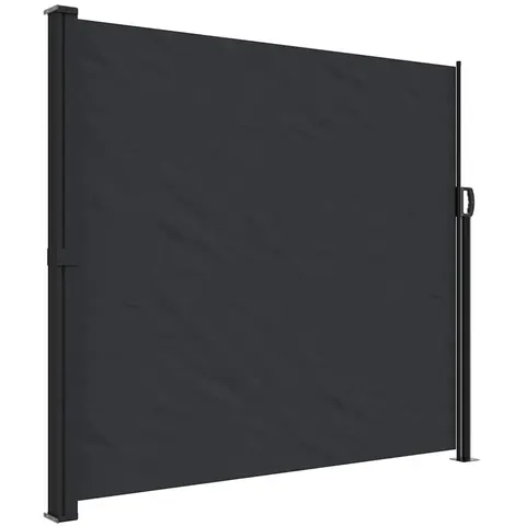vidaXL Auvent latéral rétractable noir 180x600 cm – 484733 – image 2