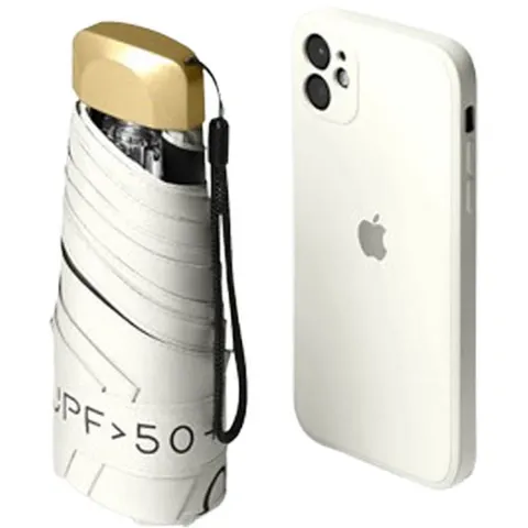 INF Parapluie compact pliable Blanc – image 2