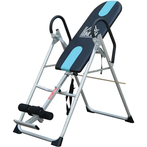 HOMCOM Gravity Inversion Table - Metaal - 65x144x131 cm - Grijs – afbeelding 2