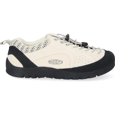 Jasper Rocks Dames Wandelschoenen Suède Wit – afbeelding 2