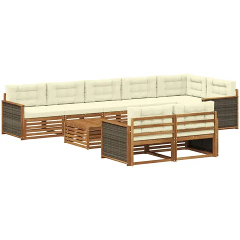 vidaXL Ensemble de canapés d'extérieur 9 pc – 709158 – image 3