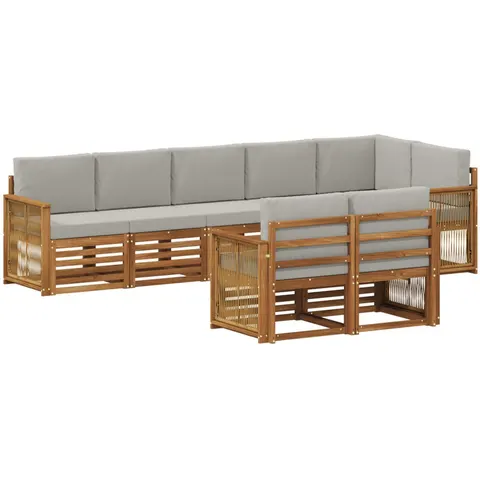 vidaXL Ensemble de canapés d'extérieur 7 pc 8 place – 692467 – image 3