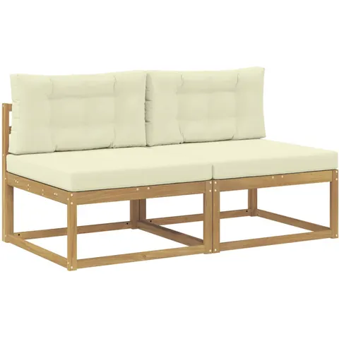 vidaXL Sofa de milieu extérieur 2 pc 2 place Polyester – 517806 – image 2