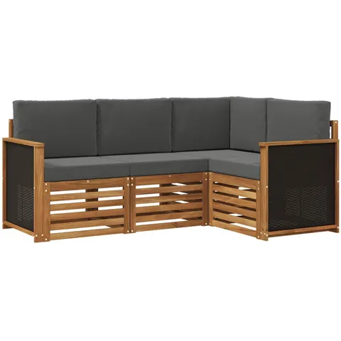 vidaXL Ensemble de canapés d'extérieur 4 pc Polyester – 690227 – image 3