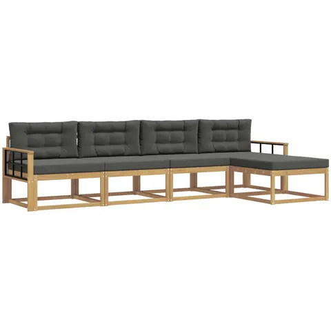 vidaXL Ensemble de canapés d'extérieur 5 pc 5 place – 768247 – image 2