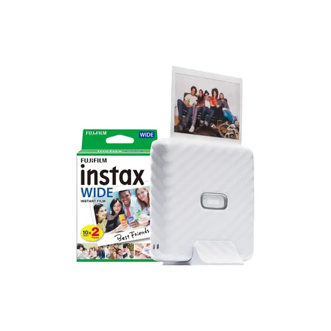 Fujifilm Instax Link Wide Printer - Ash White - Printer + 20 Shot Pack – image 3
