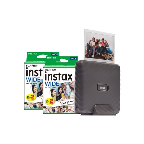Fujifilm Instax Link Wide Printer - Mocha Grey - Printer + 40 Shot Pac – image 3