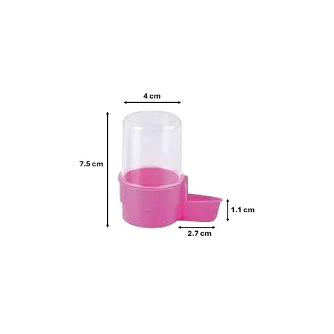Small Plastic Bird Water Feeder Bottle 60Ml Assorted Colours – image 2