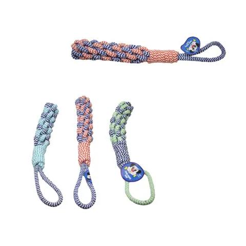 Pet Dog Knotted Rope Toy Assorted Colours – image 2