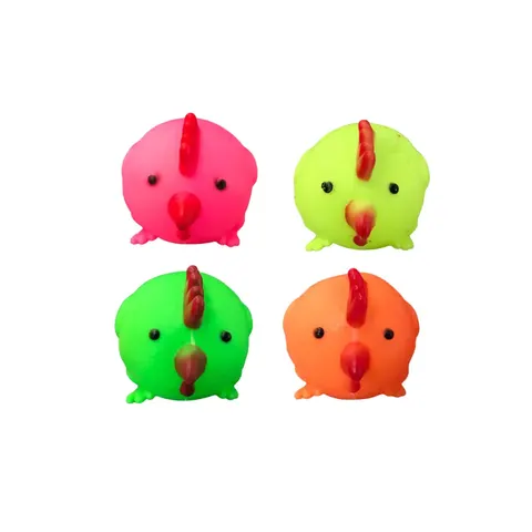 Pet Dog Toy Squeaky Round Chicken Assorted Colours – image 2