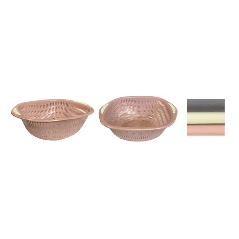 Plastic Strainer Drainer Colander Basket Assorted Colours – S0672316218 – image 2