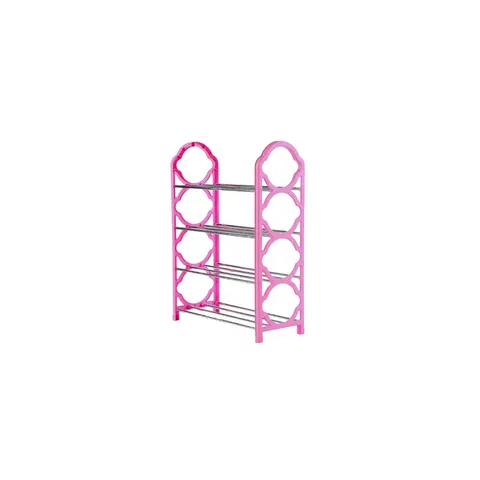 Plastic Shoe Organiser Rack 4 Tier Assorted Colours – image 2