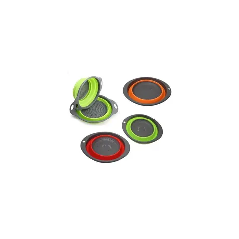 Collapsible Colander Silicone Kitchen Strainer 2 In 1 Medium – image 2