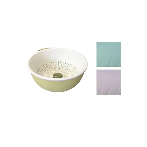 Round 2 Piece Colander Drainer Strainer Basket Assorted Colours – image 2