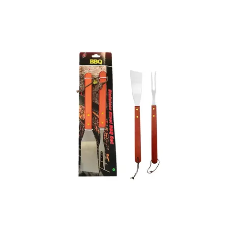 Metal Bbq Meat Carving Fork Spatula Set – image 2