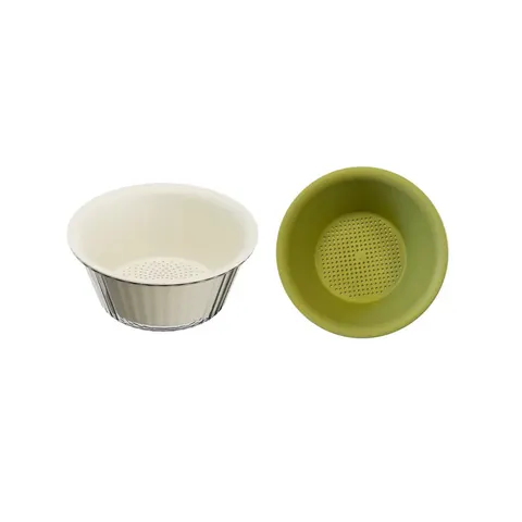 Plastic Round Fruit Washing Basin Bowl With Strainer Assorted Colours – image 2