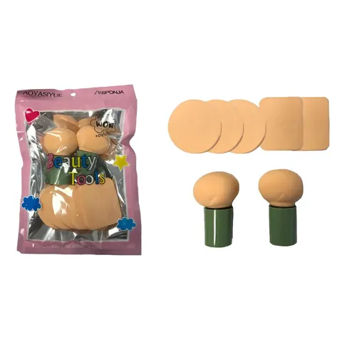 Assorted Make Up Powder Foundation Sponge Pack Of 7 Assorted Colours – image 2