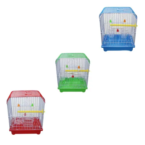 Metal Indoor Bird Cage Assorted Colours – image 2