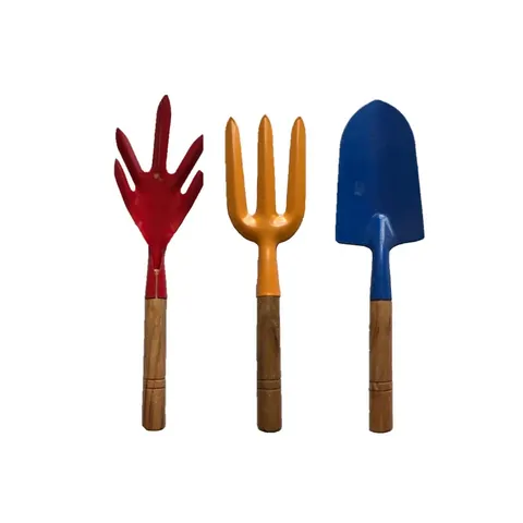 Metal Gardening Tools Set 3 Pieces Assorted Colours – image 2