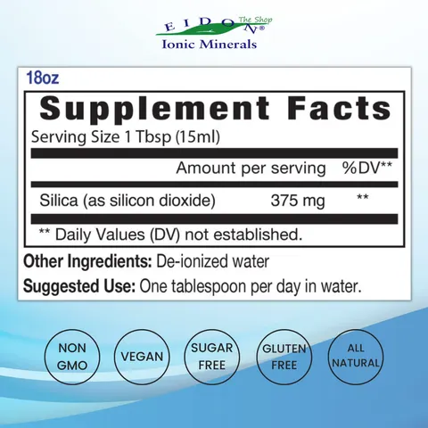 Eidon Ionic Minerals, Ionic Minerals, Silica, 18 oz (533 ml) – image 2
