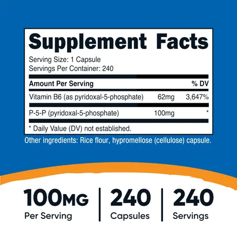 Nutricost, P-5-P, 100 mg, 240 Capsules – image 2