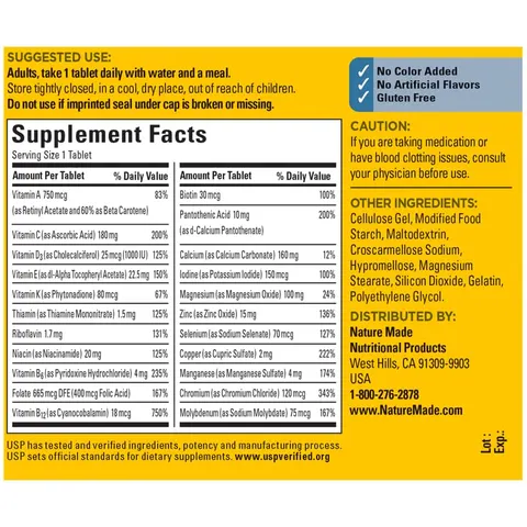 Nature Made Multi For Him, Men's Multivitamin, 300 Tablets – image 3