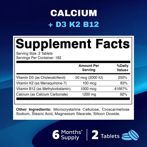 Calcium + D3, K2, B12 – image 2