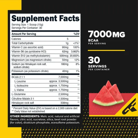 Primaforce, BCAA, Watermelon, 16.5 oz (462 g) – image 2