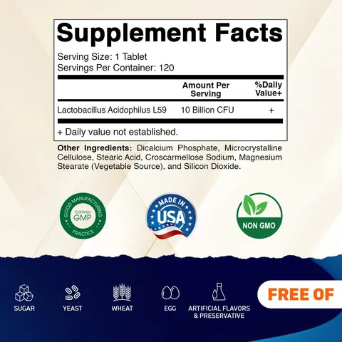 Vitamatic Probiotic 240 Tablets – 10B CFU Acidophilus, 5X Potency – image 2