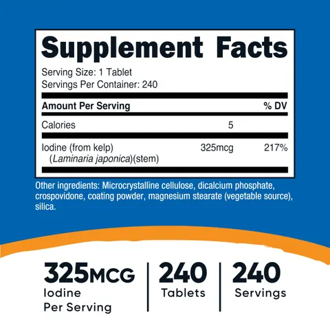 Nutricost, Kelp, 325 mcg, 240 Tablets – image 2