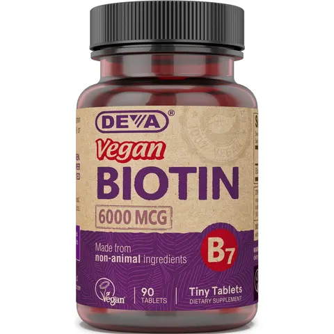 Deva, Vegan Biotin, 6,000 mcg , 90 Tablets – image 2