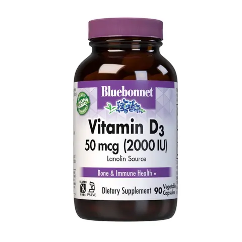 BlueBonnet Vitamin D3 2000 IU Vegetable Capsules – 90 Count – image 2