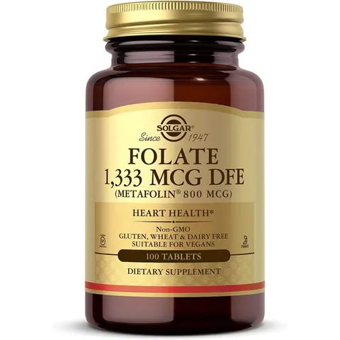 Solgar Folate 1333 MCG DFE Metafolin 800 mcg Tablets – 8 oz – image 2
