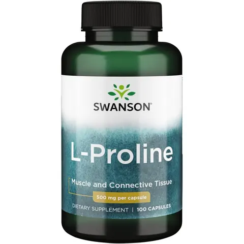 Swanson L-Proline, 500mg - 100 caps – image 3