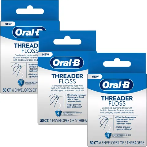 Glide Threader Floss, 30 Single-Use Packets each (Value Pack of 2) – image 3