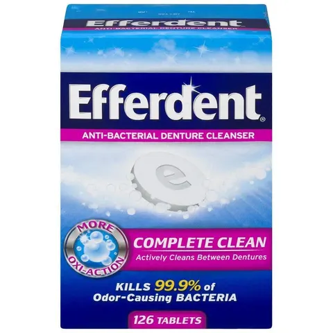 Efferdent Anti-Bacterial Denture Cleanser - 126 Count – image 2