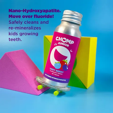 Chomp Junior Very Berry Toothpaste Tablets – Nano Hydroxyapatite (Pack of 2) – image 2