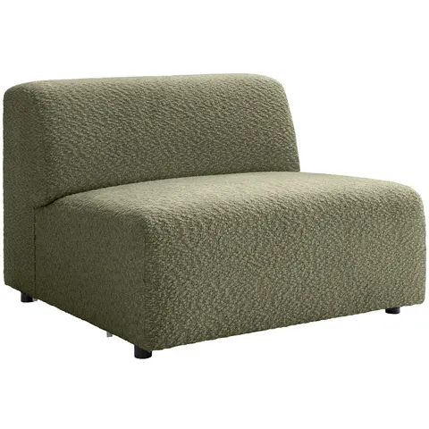 Vente-unique Fauteuil en tissu chenille vert TORISO – image 2