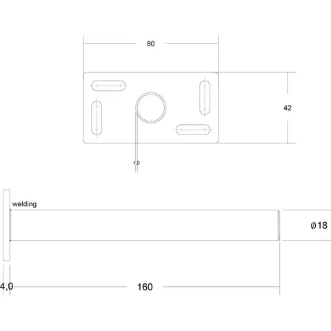 DX blinde plankdrager Ø18x160mm – afbeelding 2