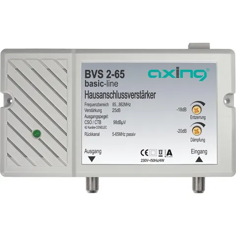 Axing BVS 2-65 Kabeltelevisieversterker 25 dB – afbeelding 2
