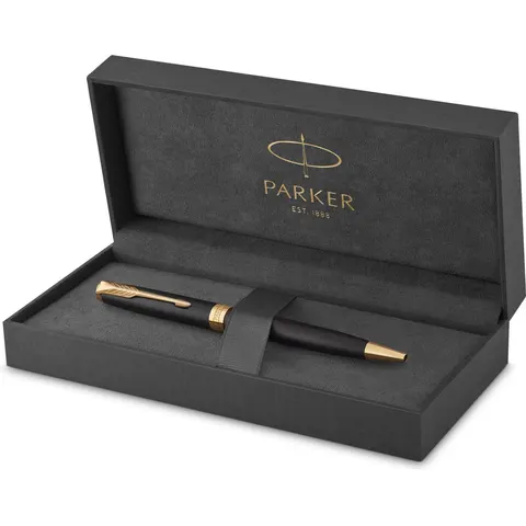Balpen Parker Sonnet matte black lacquer GT medium – afbeelding 2