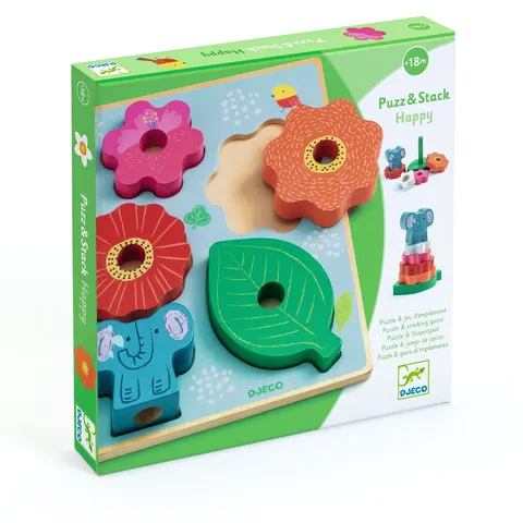 Puzzle 7 pcs Puzz & Stack Happy - Djeco – image 2