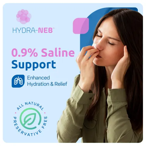 Hydra-Neb 0.9% Saline Solution for Nasal Cleansing & Nebulizers – 50ml – image 2