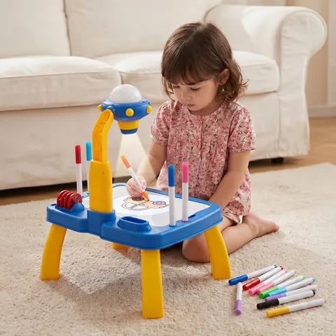 32 Patterns UFO-Themed Drawing Projector Table Set for Kids – image 2