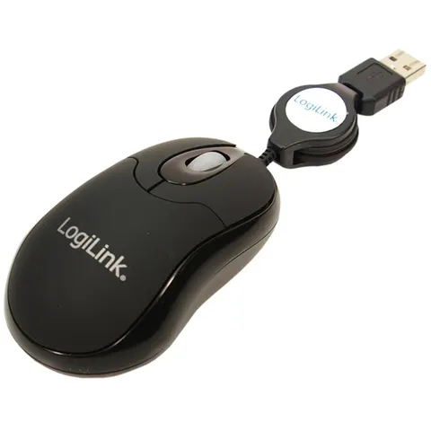 Logilink Maus USB Mini optisch 800dpi m. Kabeleinzug – Bild 2