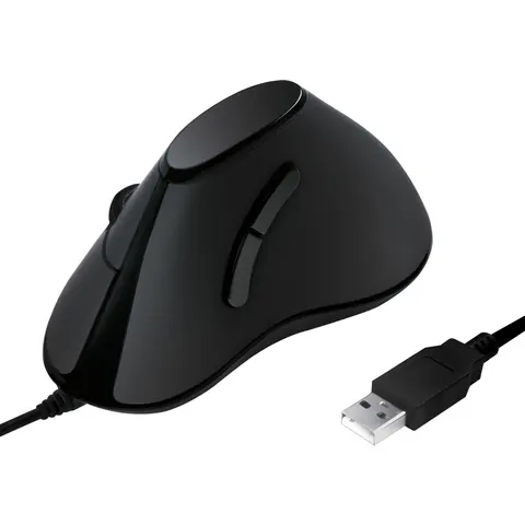 LOGILINK Ergonomic-Maus ID0158, USB, vertical, schwarz – Bild 3
