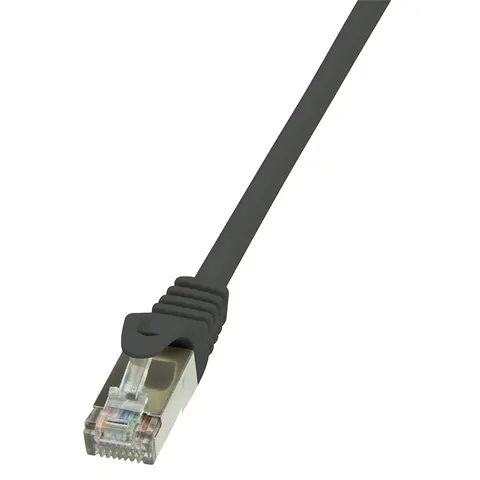 LogiLink Patchkabel, Kat. 6, F/UTP, 0,25 m, schwarz – Bild 2