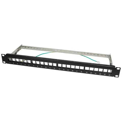 LogiLink 19, Keystone Patch Panel, geschirmt, schwarz – Bild 2