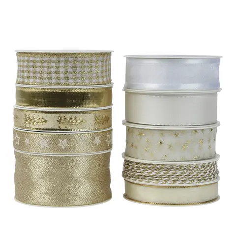 Lint Decoris polyester goud/parelmoer assorti – afbeelding 2